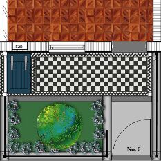 a drawing for one of the front gardens