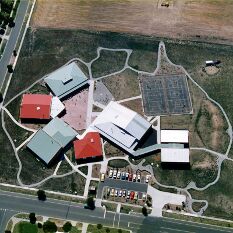 my idea for this school was to create ‘an australian landscape’ on a featureless site