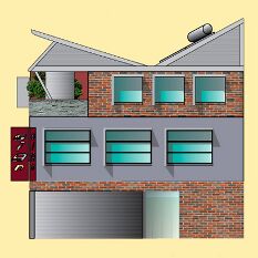 solar power, solar hot water, & fully captured rainwater run-off are part of the scheme