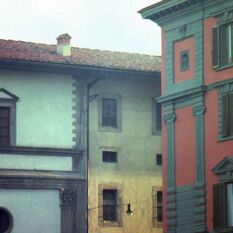 the quality of surface in traditional Italian urban architecture - all line and colour